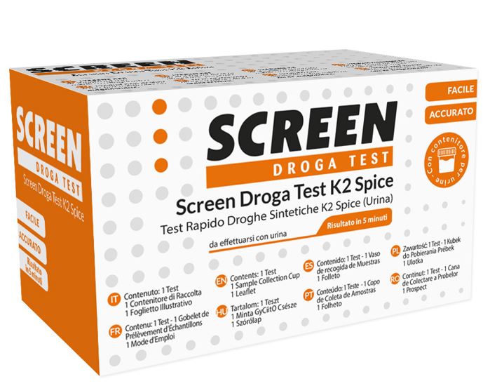SCREEN DROGA TEST K2 SPICE/URINA TEST ANTIDROGA CON CONTENITORE URINA - Pharmaleader