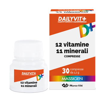 MASSIGEN DAILYVIT 12 VITAMINE 11 MINERALI 30 COMPRESSE RIVESTITE - Pharmaleader