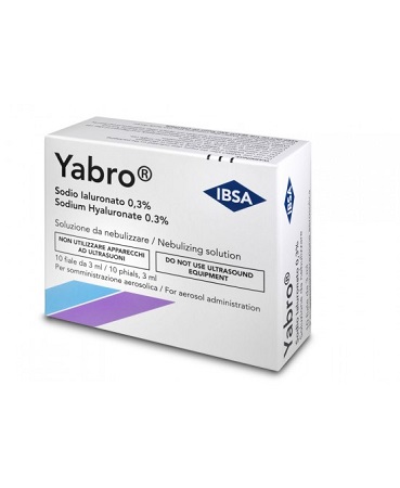 YABRO 10 FIALE 3ML ACIDO IALURONICO 0,3% SOLUZIONE PER NEBULIZZATORE - Pharmaleader