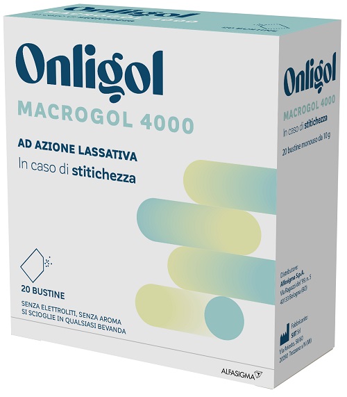 ONLIGOL MACROGOL 4000 20 BUSTINE 10 G SENZA ZUCCHERO - Pharmaleader