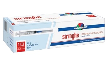 SIRINGA PER VENIPUNTURA MASTER-AID 2,5 ML 10 GAUGE 23 PEZZI - Pharmaleader