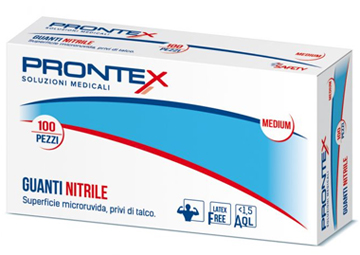 PRONTEX GUANTO IN NITRILE SENZA POLVERE M 7/8 100 PEZZI - Pharmaleader