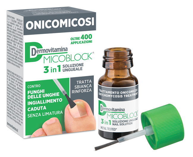 DERMOVITAMINA MICOBLOCK 3 IN 1 ONICOMICOSI SOLUZIONE UNGUEALE 7 ML - Pharmaleader
