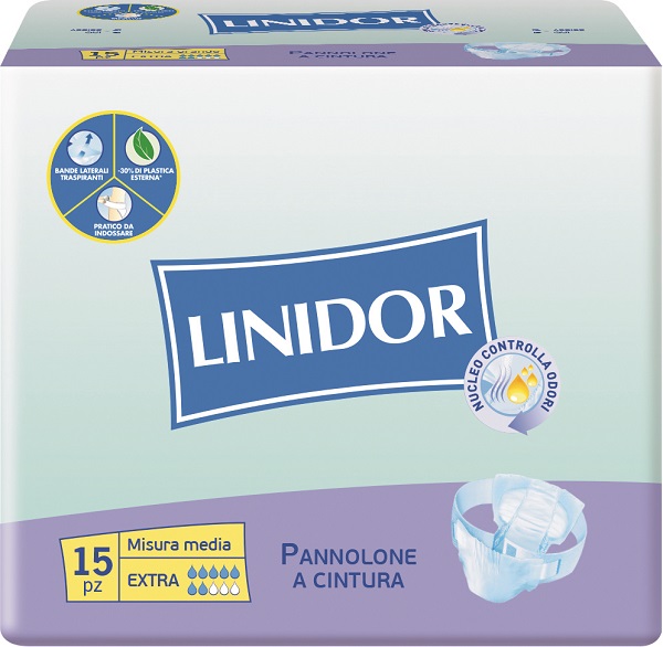 PANNOLONE LINIDOR PERFECT CARE EXTRA A CINTURA MM 15 PEZZI - Pharmaleader