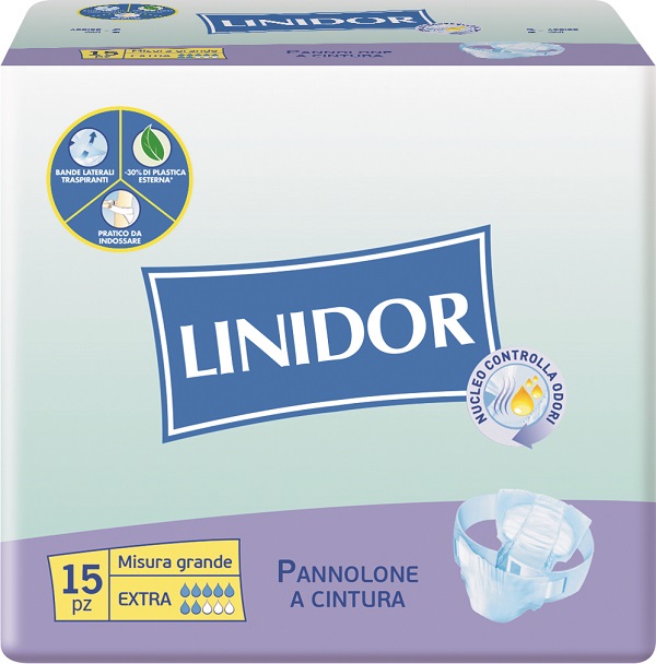 PANNOLONE LINIDOR A CINTURA EXTRA MISURA GRANDE 15 PEZZI - Pharmaleader