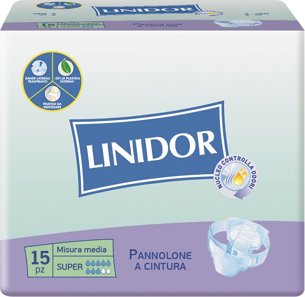 PANNOLONE LINIDOR SUPER PANNOLINO A CINTURA MM 15 PEZZI - Pharmaleader
