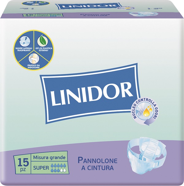 PANNOLONE LINIDOR PERFECT CARE SUPER A CINTURA MG 15 PEZZI - Pharmaleader