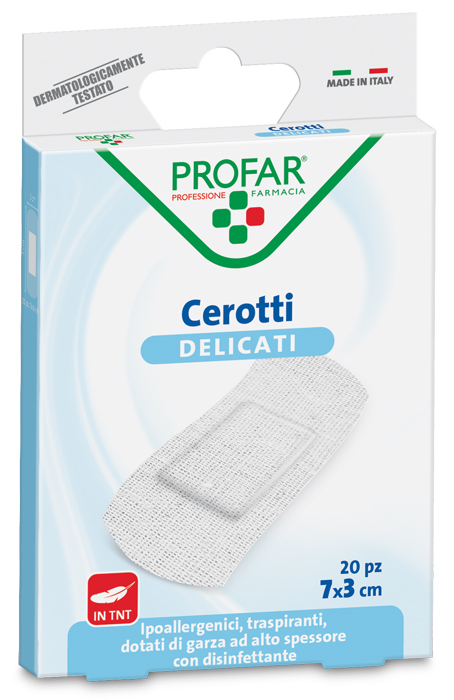 CEROTTO TESSUTO NON TESSUTO DELICATO GRANDI 7X3 CM 20 PEZZI PROFAR - Pharmaleader