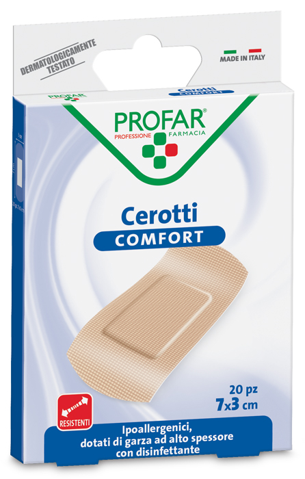 CEROTTO COMFORT GRANDE 7X3 CM 20 PEZZI PROFAR - Pharmaleader