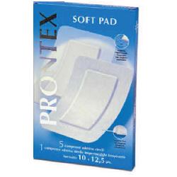 GARZA COMPRESSA PRONTEX SOFT PAD 10X12,5 6 PEZZI (5 TNT + 1 IMPERMEABILE AQUA PAD) - Pharmaleader