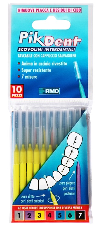PIKDENT STUZZICOLINO 3 GIALLO 10 PEZZI - Pharmaleader