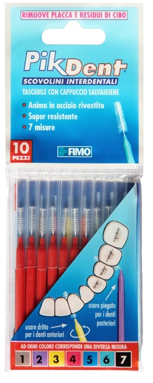 PIKDENT STUZZICOLINO 4 ROSSO 10 PEZZI - Pharmaleader