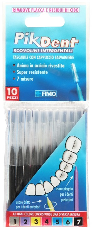 PIKDENT STUZZICOLINO 7 NERO 10 PEZZI - Pharmaleader