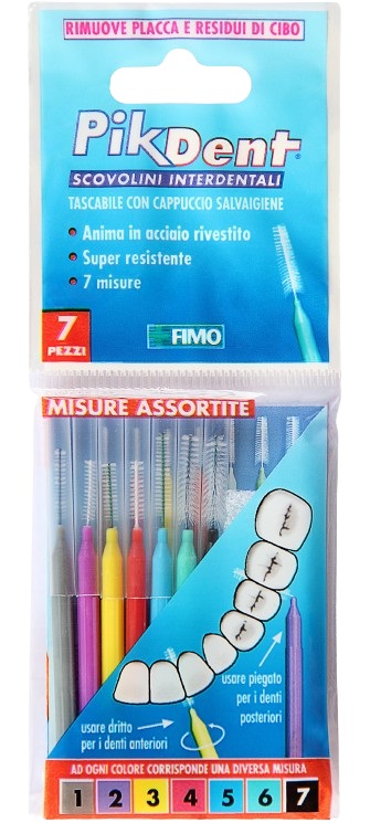 PIKDENT STUZZICOLINO 1 BUSTINA CON 7 MISURE ASSORTITE - Pharmaleader
