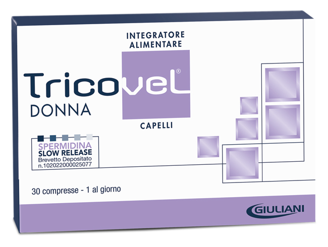 TRICOVEL DONNA INTEGRATORE ALIMENTARE CON NUTRIENTI SPECIFICI PER CAPELLI 30 COMPRESSE - Pharmaleader