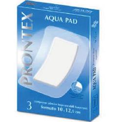 GARZA COMPRESSA PRONTEX AQUA PAD 10X12,5 CM 3 PEZZI - Pharmaleader