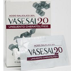 VASESAL 20 6 BUSTINE PLURIDOSE DA 5 ML UNGUENTO CHERATOLITICO - Pharmaleader