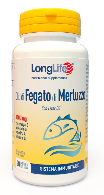 LONGLIFE OLIO FEGATO MERLUZZO 1000 MG 60 PERLE IN GELATINA - Pharmaleader
