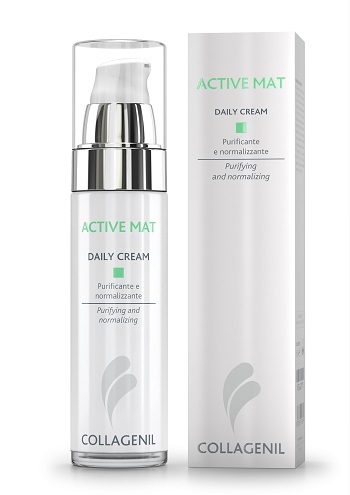 COLLAGENIL ACTIVE MAT DAILY CREAM SEBOREGOLATRICE/PURIFICANTE PER LA PELLE DEL VISO FLACONE 50 ML - Pharmaleader