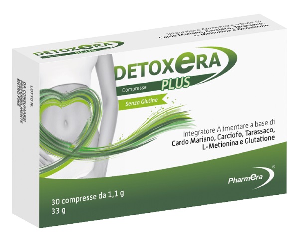 DETOXERA PLUS INTEGRATORE ALIMENTARE PER STIPSI E TRANSITO INTESTINALE 30 COMPRESSE - Pharmaleader