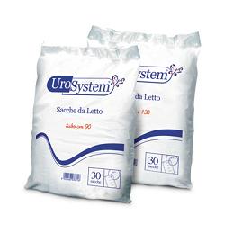 SACCA DI DRENAGGIO DA LETTO PER INCONTINENZA UROSYSTEM TUBO 130 CM SENZA SCARICO 30 PEZZI - Pharmaleader