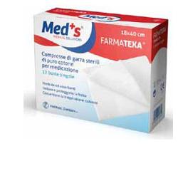 GARZA COMPRESSA MEDS FARMATEXA 12/8 18X40CM 12 PEZZI - Pharmaleader