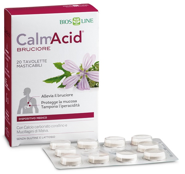 BIOSLINE CALMACID BRUCIORE 20 TAVOLETTE MASTICABILI  - Pharmaleader