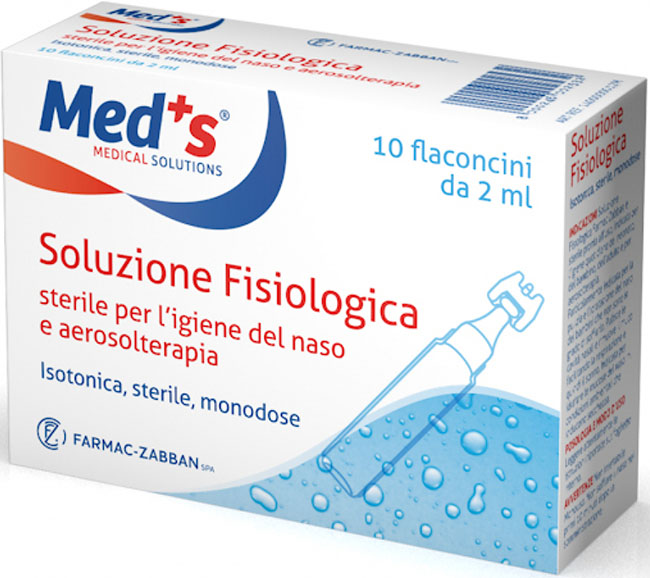 SOLUZIONE FISIOLOGICA MEDS STERILE ASTX10 FL 2ML - Pharmaleader