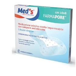 MEDICAZIONE MEDS PORE ADESIVA IMPERMEABILE 10X8CM 5 PEZZI - Pharmaleader
