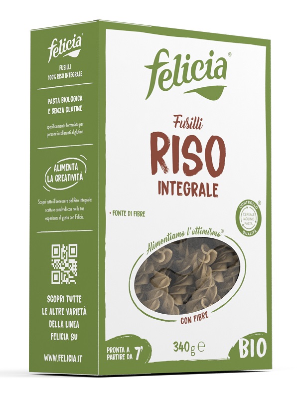 FELICIA BIO RISO INTEGRALE FUSILLI 340 G - Pharmaleader