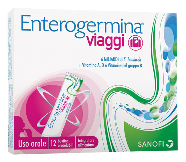 ENTEROGERMINA VIAGGI 12 BUSTINE OROSOLUBILI CONFEZIONE STANDARD - scad.09/2025 - Pharmaleader