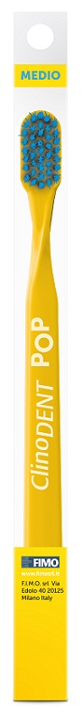 CLINODENT POP GIALLO SPAZZOLINO DA DENTI MEDIO - Pharmaleader