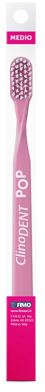 CLINODENT POP ROSA SPAZZOLINO DA DENTI MEDIO - Pharmaleader