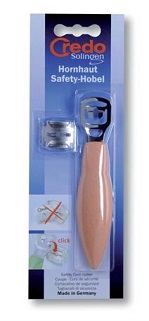 CREDO TAGLIACALLI DI SICUREZZA CROMATO CON 1 CLIP COLORE ALBICOCCA - Pharmaleader