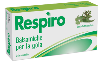 CARAMELLE BALSAMICHE PER LA GOLA RESPIRO GUSTO FORTE EUCALIPTO 24 PEZZI - Pharmaleader