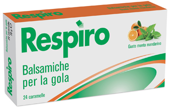 CARAMELLE BALSAMICHE PER LA GOLA RESPIRO GUSTO MENTA MANDARINO 24 PEZZI - Pharmaleader