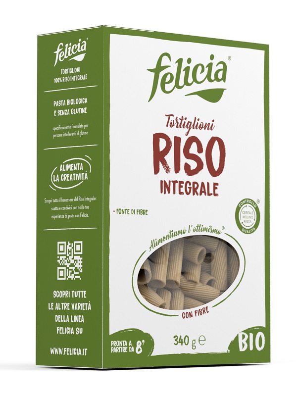 FELICIA BIO RISO INTEGRALE TORTIGLIONI 340 G - Pharmaleader