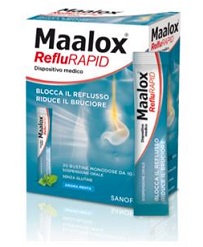 SOSPENSIONE ORALE MAALOX REFLURAPID 20 BUSTINE MONODOSE DA 10 ML - Pharmaleader