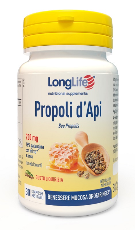 LONGLIFE PROPOLI D'API 30 COMPRESSE MASTICABILI - Pharmaleader