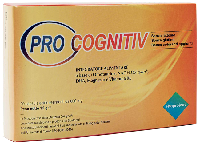 PROCOGNITIV 20 CAPSULE ACIDO RESISTENTI VEGETALI DA 600 MG - Pharmaleader