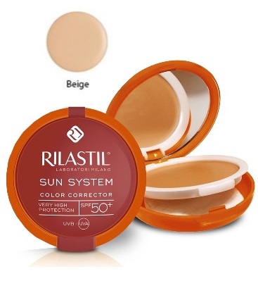 RILASTIL SUN SYSTEM PHOTO PROTECTION THERAPY SPF50+ COMPATTO BEIGE 10 ML - Pharmaleader