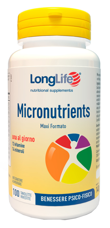 LONGLIFE MICRONUTRIENTS 100 TAVOLETTE RIVESTITE - Pharmaleader