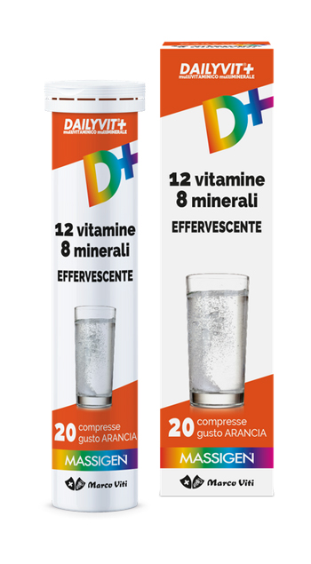 MASSIGEN DAILYVIT 12 VITAMINE 8 MINERALI EFFERVESCENTE 20 COMPRESSE - Pharmaleader