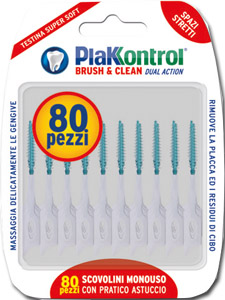 PLAKKONTROL BRUSH & CLEAN SCOVOLINI SPAZI STRETTI 80 PEZZI - Pharmaleader