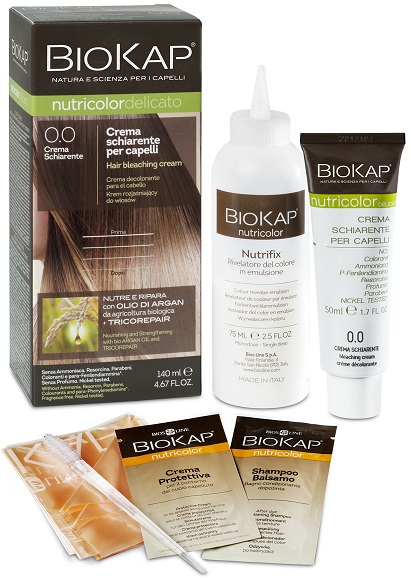 BIOKAP NUTRICOLOR 0,0 NEW CREMA SCHIARENTE TINTA TUBO + FLACONE - Pharmaleader