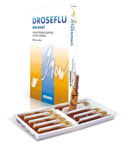 DROSEFLU FIALE AEROSOL ACQUA TERMALE SULFUREA 10 FIALE DA 2 ML - Pharmaleader
