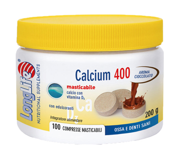 LONGLIFE CALCIUM CACAO 100 COMPRESSE 400 MG - Pharmaleader