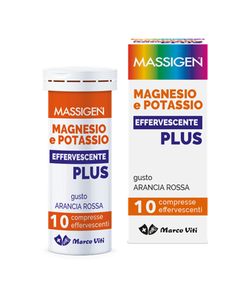 MASSIGEN MAGNESIO E POTASSIO EFFERVESCENTE PLUS 10 COMPRESSE - Pharmaleader