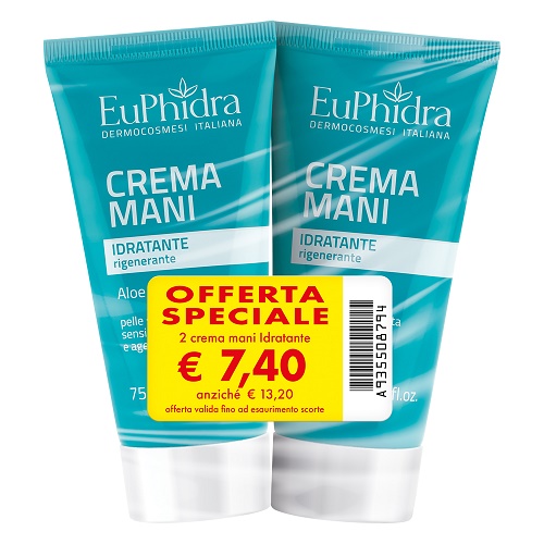 EUPHIDRA ABBINATA CREMA MANI IDRATANTE TERMOFORMATI 2 PEZZI - Pharmaleader