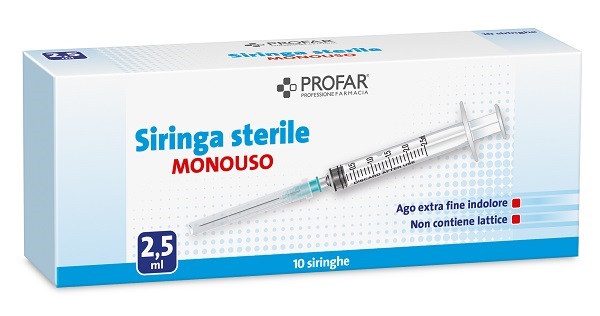 SIRINGA MONOUSO 2,5ML PROFAR - Pharmaleader
